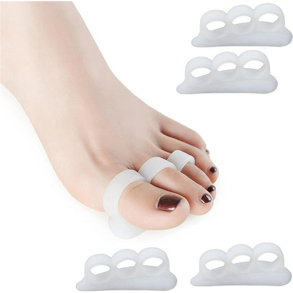 4 x Silicone Toe Separators Hallux Valgus Friction Protection Bunion Protector Crow