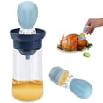 thumbnail image 1 of Dispensador de aceite con cepillo de silicona, botella de aceite de oliva de vidrio con cepillo y cuentagotas para medir el aceite, almacenamiento de aceite oso de fresa  Hogar, 1 of 5