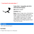 thumbnail image 2 of Trailer Hitch - Compatible with 2018 - 2020 Chevy Equinox 2019, 2 of 2