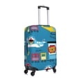 thumbnail image 3 of Xecao Transportations With Cute Animals print Elastic Luggage Cover, with double-sided print , is perfect for travel, business, and daily use, 3 of 9