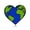 Black, variant on Planet Earth Heart Hard Enamel Pin | Clayton Jewelry Labs