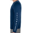 thumbnail image 3 of Guy Harvey Mens Core Solid Long Sleeve Sun Protection Navy Top, 3 of 4