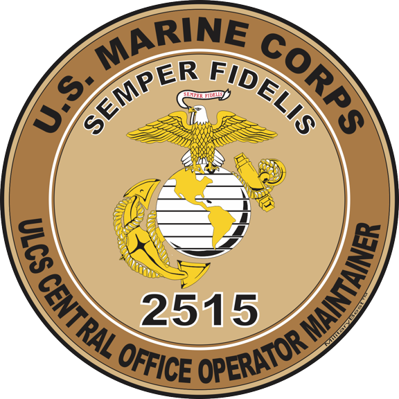 U.S.M.C. MOS 2515 ULCS Central Office Operator Maintainer Decal 5.5" - Desert Tan