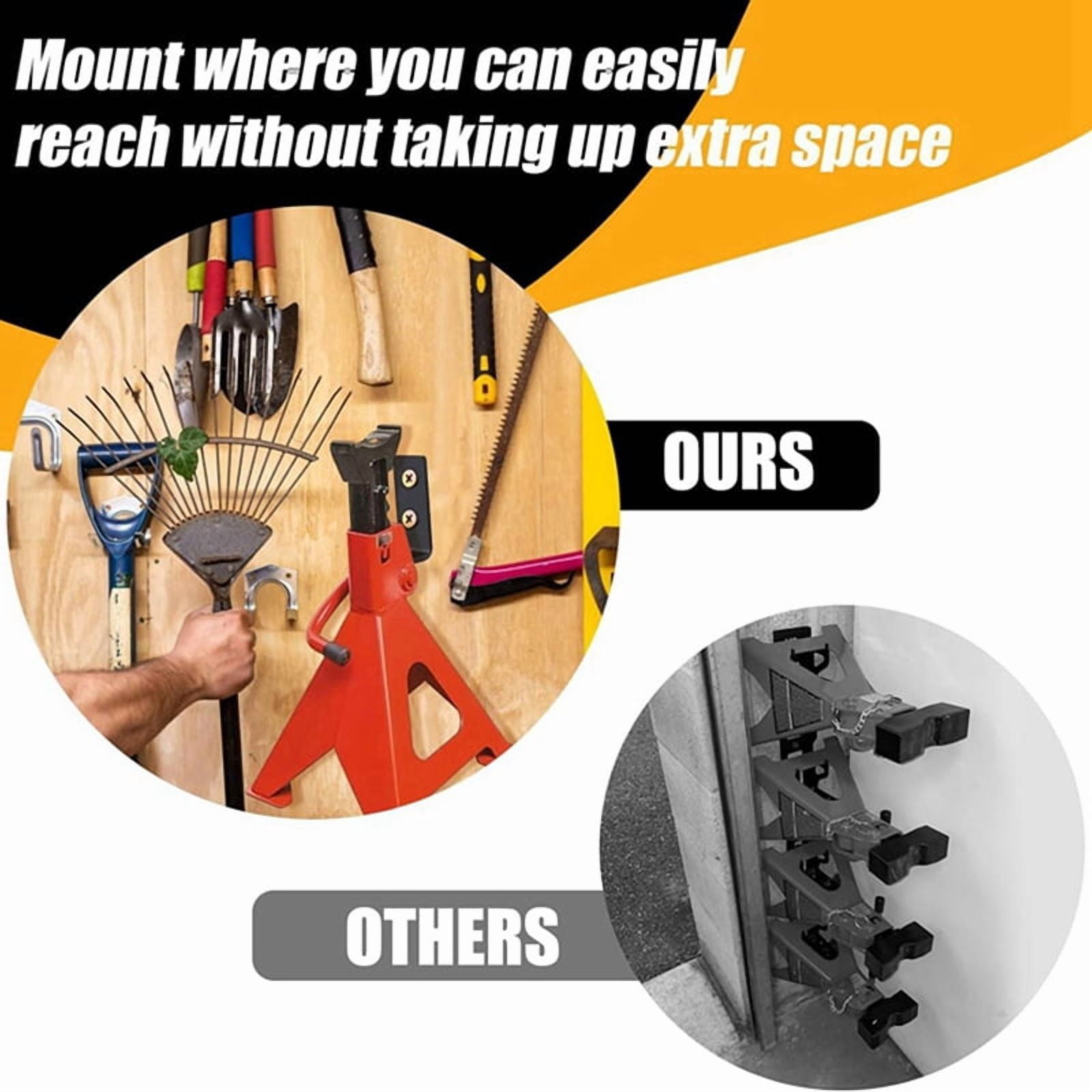 12 Pcs Jack Stands Wall Mount Organizer, Car Jack Stands Storge Rack/Hanger/Hook Wall Mount Heavy Duty Holder