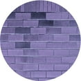 thumbnail image 1 of Ahgly Company Machine Washable Indoor Round Transitional Deep Periwinkle Purple Area Rugs, 3' Round, 1 of 7