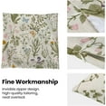 thumbnail image 6 of Spring Pillow Covers 18x18 Inch Set of 2,Sage Green Wild Flower Plant Throw Pillows Case,Seasonal Floral Outdoor Decorative Square Linen Farmhouse Decor Cushion Covers for Home Sofa Bed Couch, 6 of 6