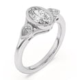 thumbnail image 2 of Empire Jewelry 2 Ct Oval Cut Moissanite Engagement Ring with Three Stone Design - 14K White Gold Plated Ring - Elegant Bridal Jewelry, 2 of 3