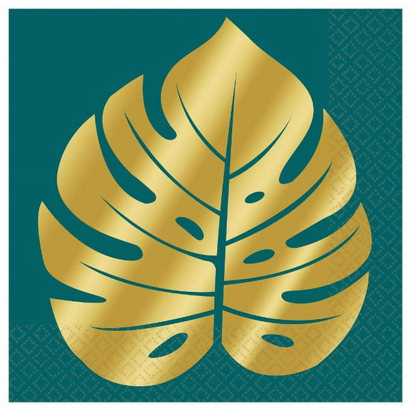 Key West Palm Tree Leaf Tropical Summer Luau Theme Party Beverage Napkins