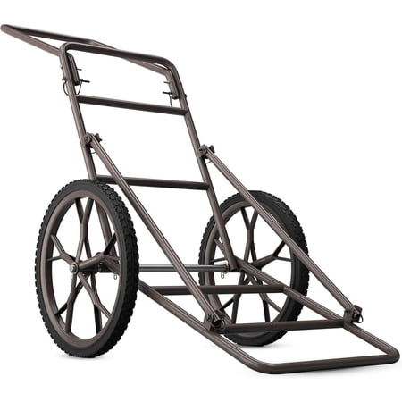 Deer Cart Heavy-Duty 500 lbs Folding Game Carts with 17 Big Wheels & Metal Frame All-Terrain Hawk Crawler Deer Cart Game Hauler for Hunting