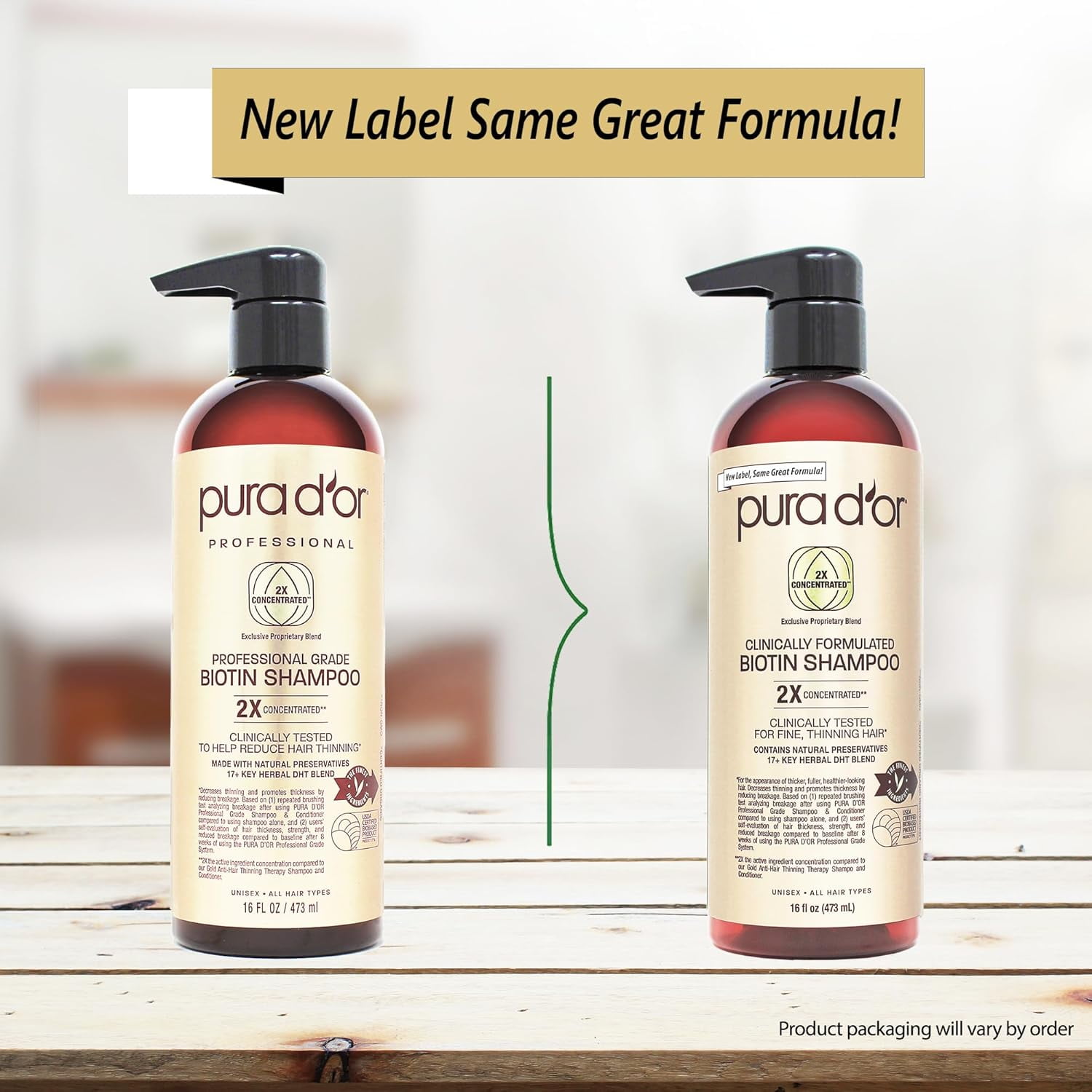 PURA D'OR Clinically Formulated Professional Grade Biotin Shampoo 16 Fl Oz