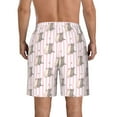 thumbnail image 3 of Yiaed Heart Cat Print Men's Swim Trunks with Lining Quick Dry Sports Shorts Beach Shorts Boardshorts-Large, 3 of 5