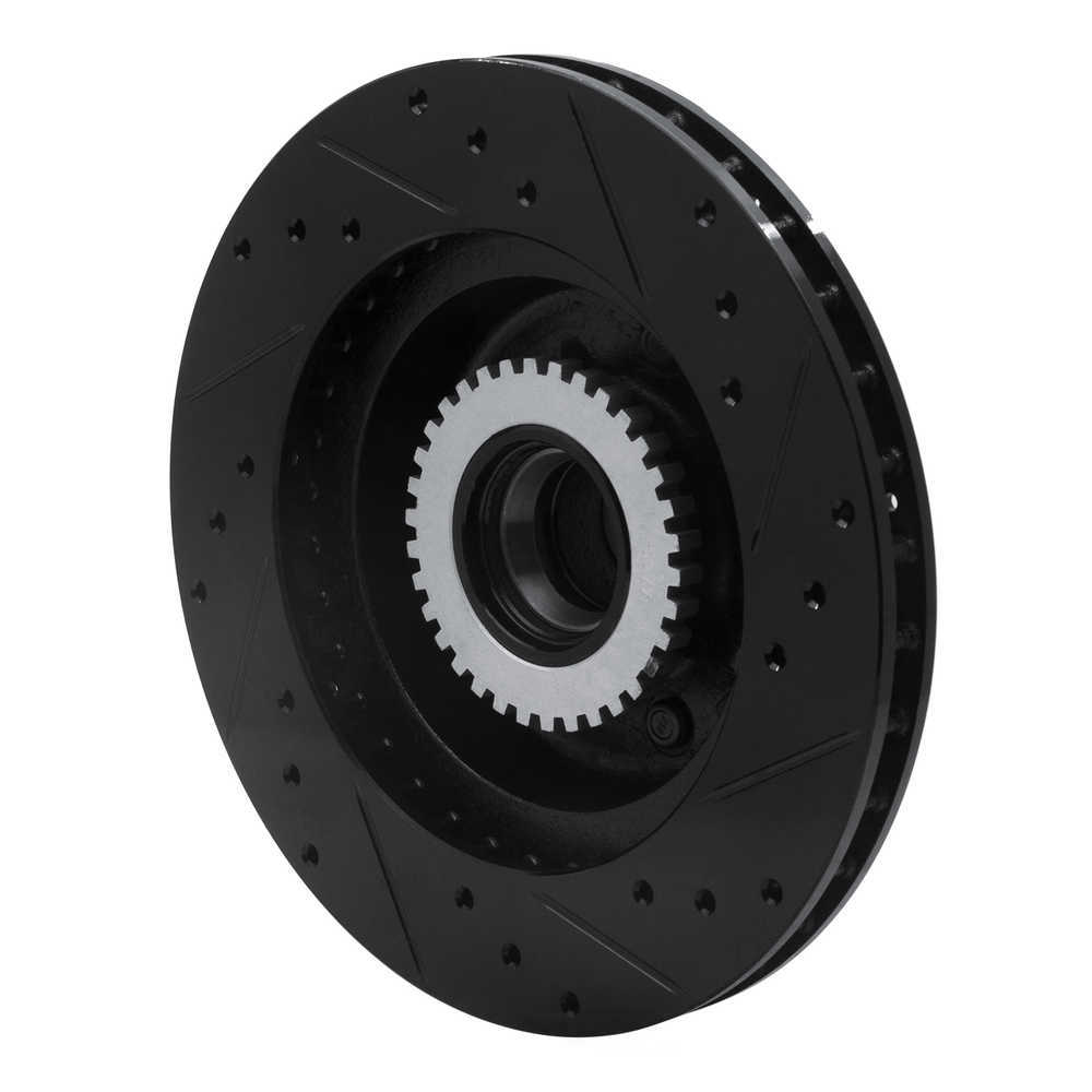 Dynamic Friction Company 633-51000L DFC Brake Rotor - Drilled And Slotted - Black