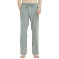 thumbnail image 2 of VULCANODON Mens Cotton Pajama Pants, Soft Lightweight Sleep Pj Bottoms Lounge Pant with Pockets(Light Grey Mel,L), 2 of 6