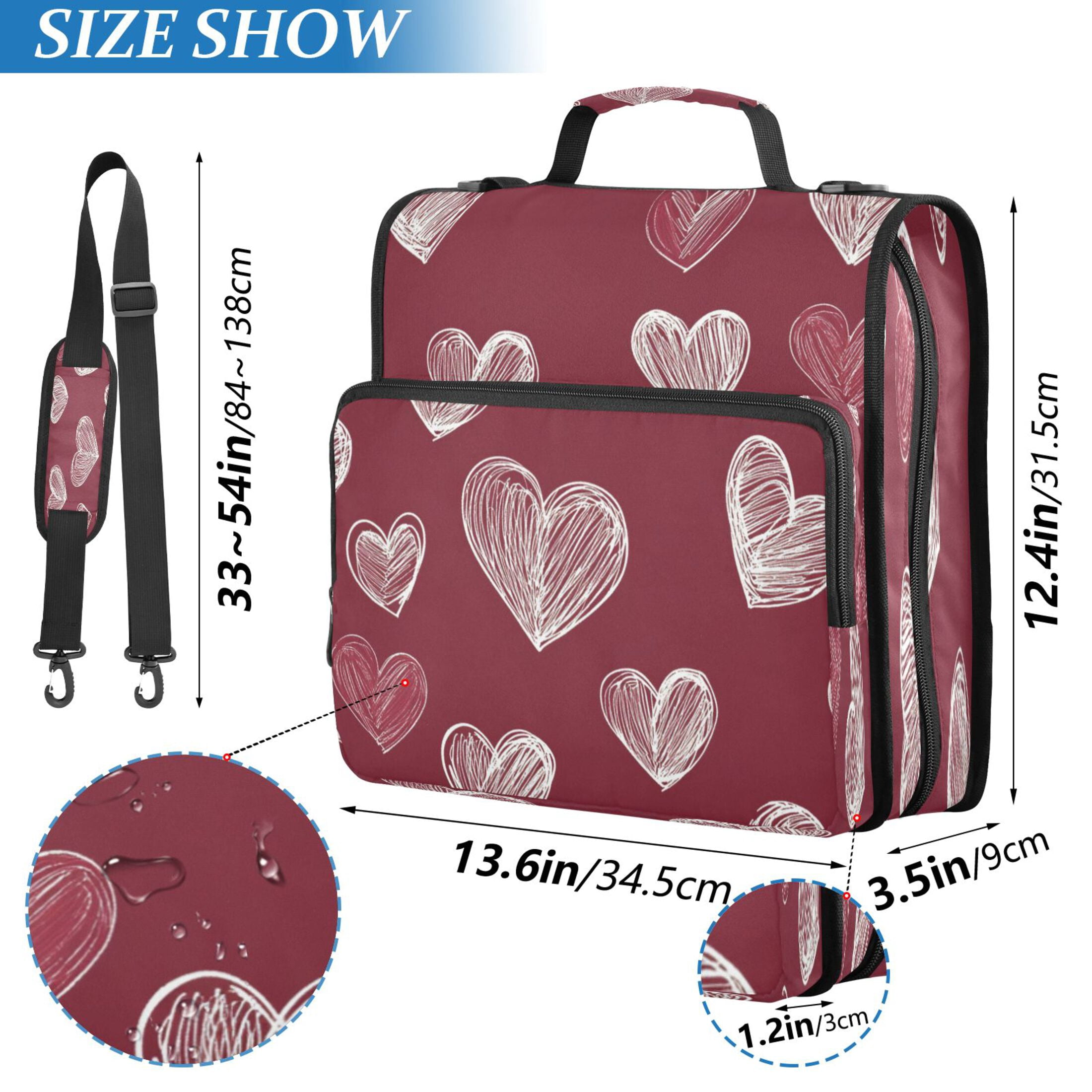 YAZAOO Zipper Binder trapper keeper Documents Organized Design Timeless Love Sketches Printed