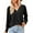 090# BLACK, variant on Tops for Women Fall Casual Long Sleeves Blouses Loose Fit Knit Tunic Tops Trendy V Neck Soild Black T Shirt for Women Size S