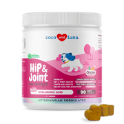Hip and Joint Support for Dogs - Hyaluronic Acid for Dogs - 90 Soft Chews