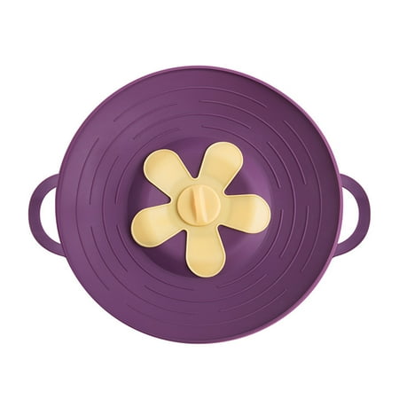 

didaw Pot Cover Spill-proof Flower Petals Shape Silicone Foldable U-shape Boil Overflow Lid for Kitchen