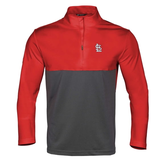 Men's Levelwear Red/Charcoal St. Louis Cardinals Pursue Insignia 2.0 Quarter-Zip Pullover Top