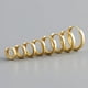 thumbnail image 4 of Pendientes de oreja blancos s925 de círculo liso de varios tamaños con personalidad de Europa y Estados Unidos, pendientes de moda dorados para mujer, 4 of 6