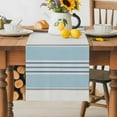 thumbnail image 5 of Vintage Stripes Table Runner, Navy Light Blue Striped Retro Line Kitchen Table Runners Dress Scarves for Table Decorations Party/Restaurant/Indoor Outdoor Use, 13x90in, 5 of 9