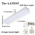 thumbnail image 2 of FSLiving LED Astigmatism Lighting Shop Light Ceiling Fixture LED Track Lighting Kit Energy Save LED Light Bar Track Lighting Adjustable H-Type LED Base Light for Garage Workbench - 1 Pack, 2 of 6