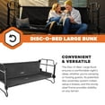 thumbnail image 4 of Disc-O-Bed Large Outdoor Convertible 2 Person Portable Camping Bunk Cots, Black, 4 of 12