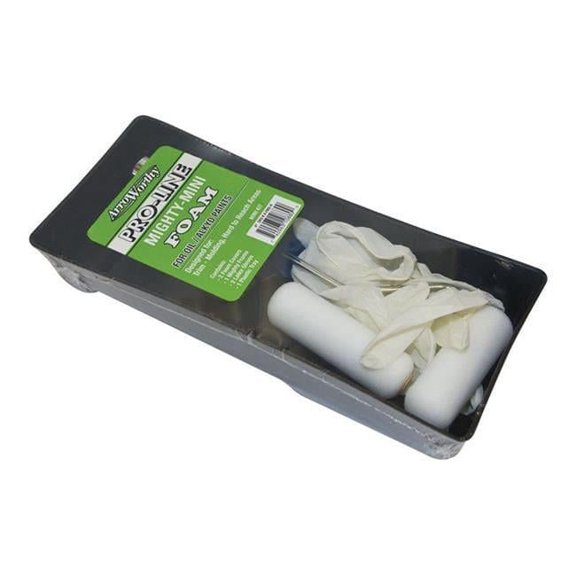 ProLine Foam 0.38 x 4 in. Paint Roller Kit, , White - 2 Per Pack - Case of 16
