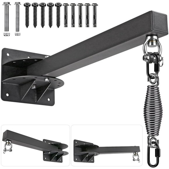 Colgador de bolsas pesadas SELEWARE, 61 cm, soporte de pared con resorte