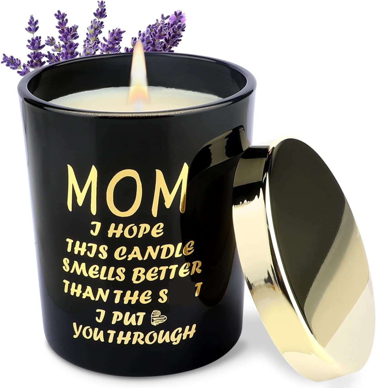 TRIENCY Personalized Mom Candle I Hope This Candle Smells Better Jar  Scented Candles 9 Oz Funny Mom Gifts from Son Daughter Best Present for  Birthday