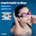 thumbnail image 2 of 2 Pack Swimming Goggles Anti-fog Anti-UV Silicone Swim Goggles Adult Women Men, 2 of 5