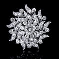 thumbnail image 5 of MasteelfCA Wedding Bridal Rhinestone Decor Flower Style Brooch Pin (Silver), 5 of 5