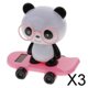 thumbnail image 1 of Paquete de 3 a 6 lindas gafas de monopatín con energía solar, muñeco de panda que sacude la cabeza, juguete rosa 3 piezas, 1 of 10
