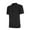 Black, variant on Mens Polo Shirts V Neck Tie Short Sleeve Solid Color Montage Mens Clothing,Black,L