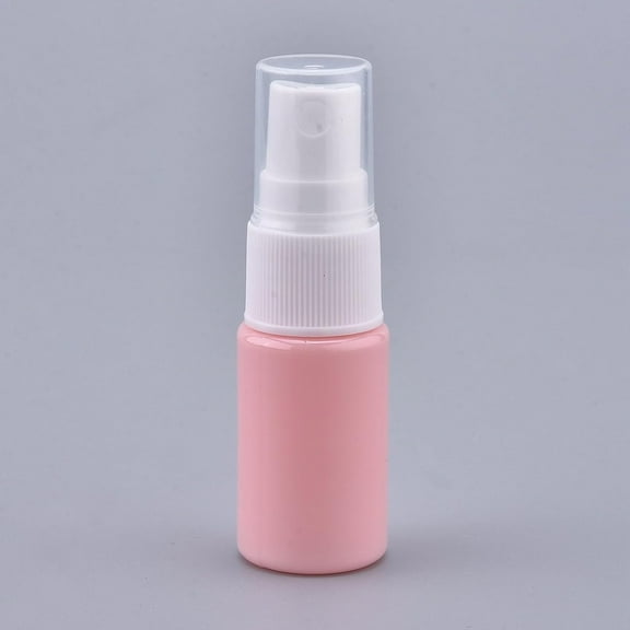 20 Pack 10ml Portable PET Plastic Spray Bottles Pink Refillable Fine Mist Spray with Dust Lid for Travel
