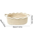 thumbnail image 3 of Woven Cotton Storage Basket with Handles, Decorative Gift and Organizer Basket for Shelf, Closet, Bathroom and Pantry, Beige, 3 of 6