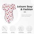 thumbnail image 5 of Lsque Red Lips 1 Women's Crew Neck Short Sleeve Bodysuit Basic T Shirts Tops Onesie Adult Cute Pajama-X-Large, 5 of 8