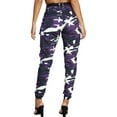 thumbnail image 5 of Jacenvly New Joggers for Women Plus Size Loose Women's High Waist Slim Fit Jogger Cargo Camo Pants for Women with Pocket Womens Cargo Pants Purple, 5 of 5