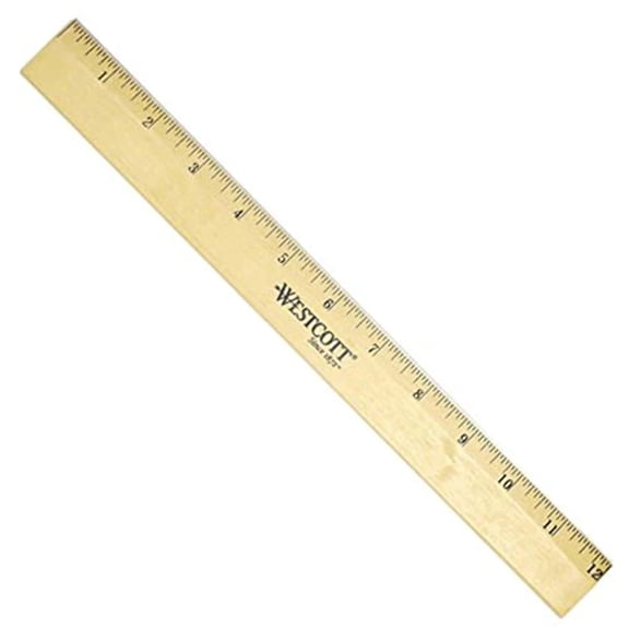 Westcott 12 Wood Ruler, Beveled Edge (05011)