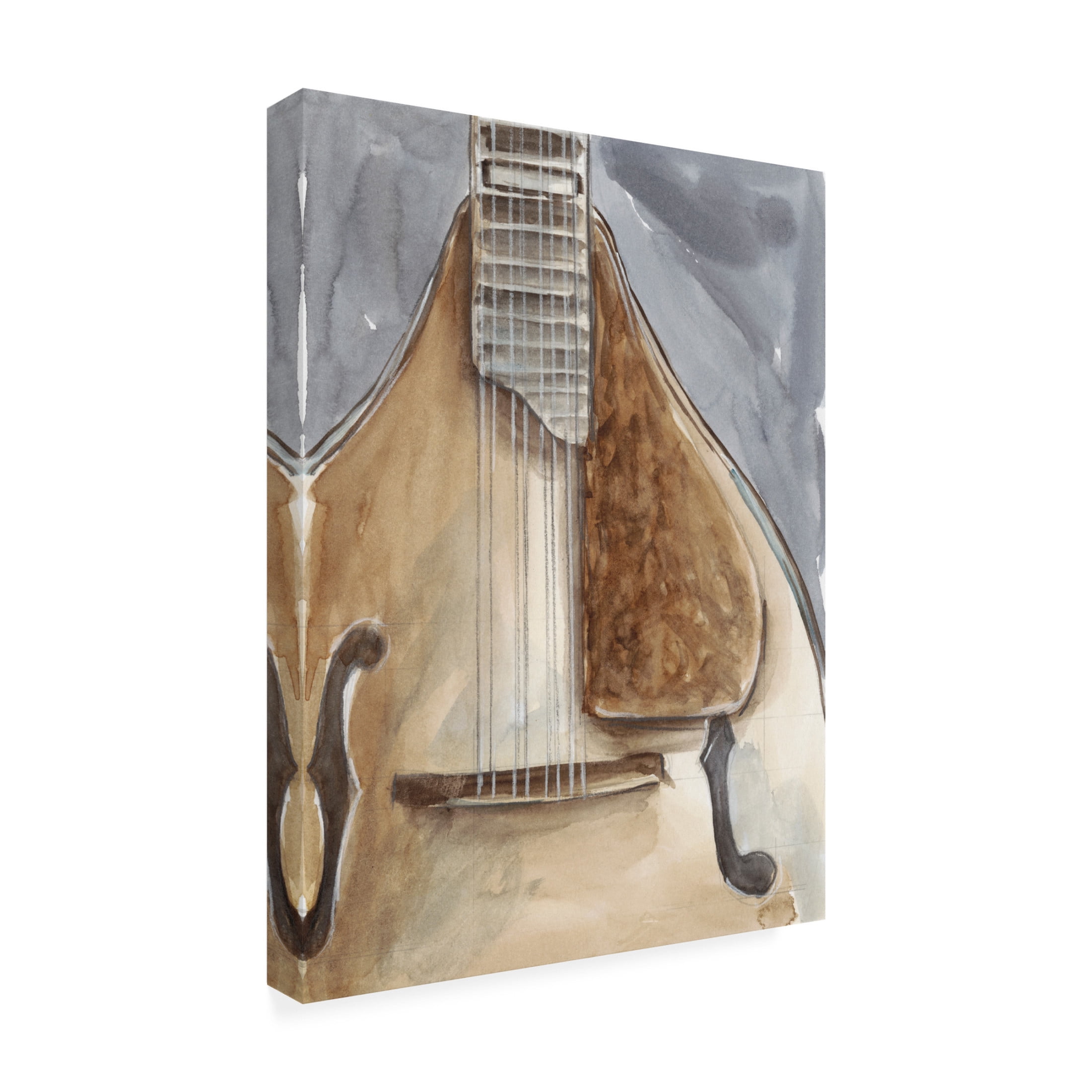 Canvas Wall Art - Ethan Harper 'Watercolor Instrument Study II' Wall Art for Living Room, Bedroom, or Office Décor by Trademark Fine Art - 14 x 19 Inches
