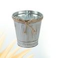 thumbnail image 6 of 3 Pack Tin Buckets for Succulents Garden Decorative Flower Pot Vases Grey, 6 of 8