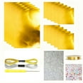 thumbnail image 1 of Foil Paper Art Foils Sheets Craft Set, Shimmer Gold Crafting Accessory DIY Engraving Painting Foil Embossing Kit for Crafting, Invitations, Christmas Decor, 1 of 9