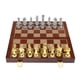 thumbnail image 1 of de ajedrez con tablero plegable, s de ajedrez portátiles con caja de ranuras de almacenamiento, para principiantes y adultos Estilo 1 Hugo ajedrez internacional de madera, 1 of 10