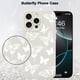 thumbnail image 5 of Funda de teléfono MZELQ para iPhone 16 Pro de silicona con forma de mariposa blanca, 5 of 6