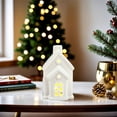 thumbnail image 3 of SharkTRUE Maisons de Village de Noël en Céramique Blanche Éclairée à LED Décorations de Noël Intérieur pour Table de Vacances, 3 of 8