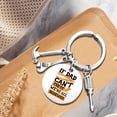 thumbnail image 3 of Father’s Day Gifts Keychain Gifts from Son Daughter Children Round Keyring Birthday Christmas Gifts for Dad Papa Daddy - If Dad Can't Fix It No One Can Silver 04, 3 of 5