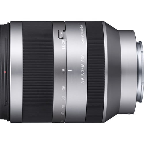 Sony Alpha SEL18200 E-mount 18-200mm F3.5-6.3 OSS Lens (Silver