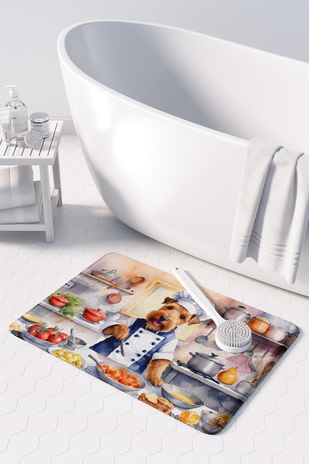 Yorkie Yorkshire Terrier The Chef Memory Foam Kitchen Mat