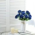 thumbnail image 3 of Artificial Silk Rose Flower Bouquet Lifelike Fake Rose for Wedding Home Party Decoration Event Gift 10pcs (Off White), 3 of 5