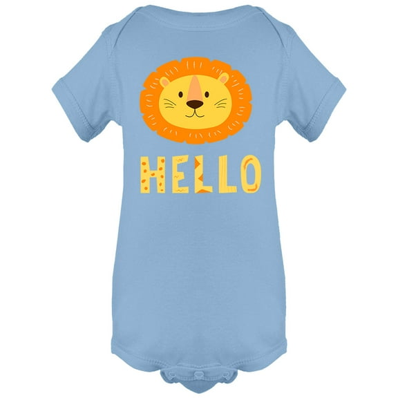 Cute Lion Hello Bodysuit Infant -Image by Shutterstock,  24 Months