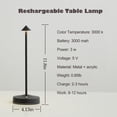 thumbnail image 2 of Rechargeable Cordless Table Lamp,Modern Black Battery Operated Table lamp,Portable LED Touch 2 Levels Brightness, 2 of 8